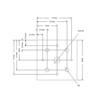 32-9090M16-0 MODULAR SOLUTIONS FOOT & CASTER CONNECTING PLATE 90MM X 90MM, M16 HOLE